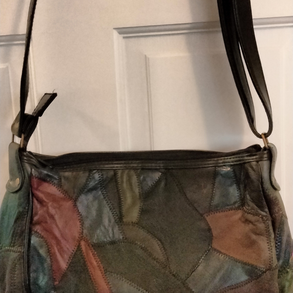 Elegant Multicolor Patchwork Shoulder Bag - image 2